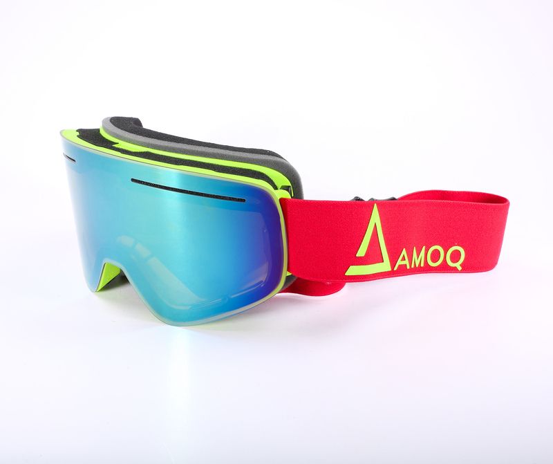AMOQ Vision scooterbrille Rød-HiVis - Gullspeil