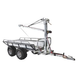 Hovedbilde T&oslash;mmerhenger med kran og innsatsflak